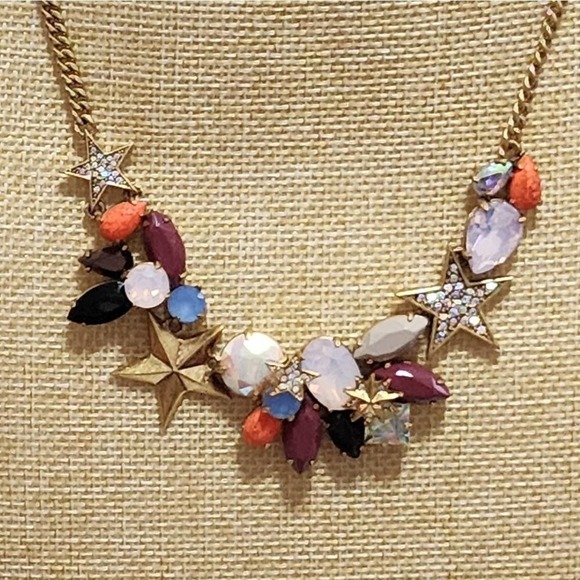 J. Crew Jewelry - J. CREW jeweled and stars brulee necklace new!!!